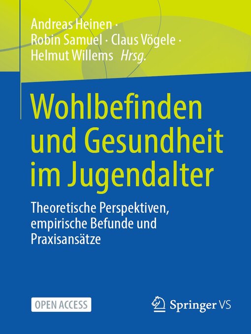 Title details for Wohlbefinden und Gesundheit im Jugendalter by Andreas Heinen - Wait list